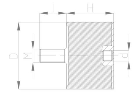 JNDD型<a href='http://m.chinazcst.com' target='_blank'><u>橡膠減震器</u></a>結構圖